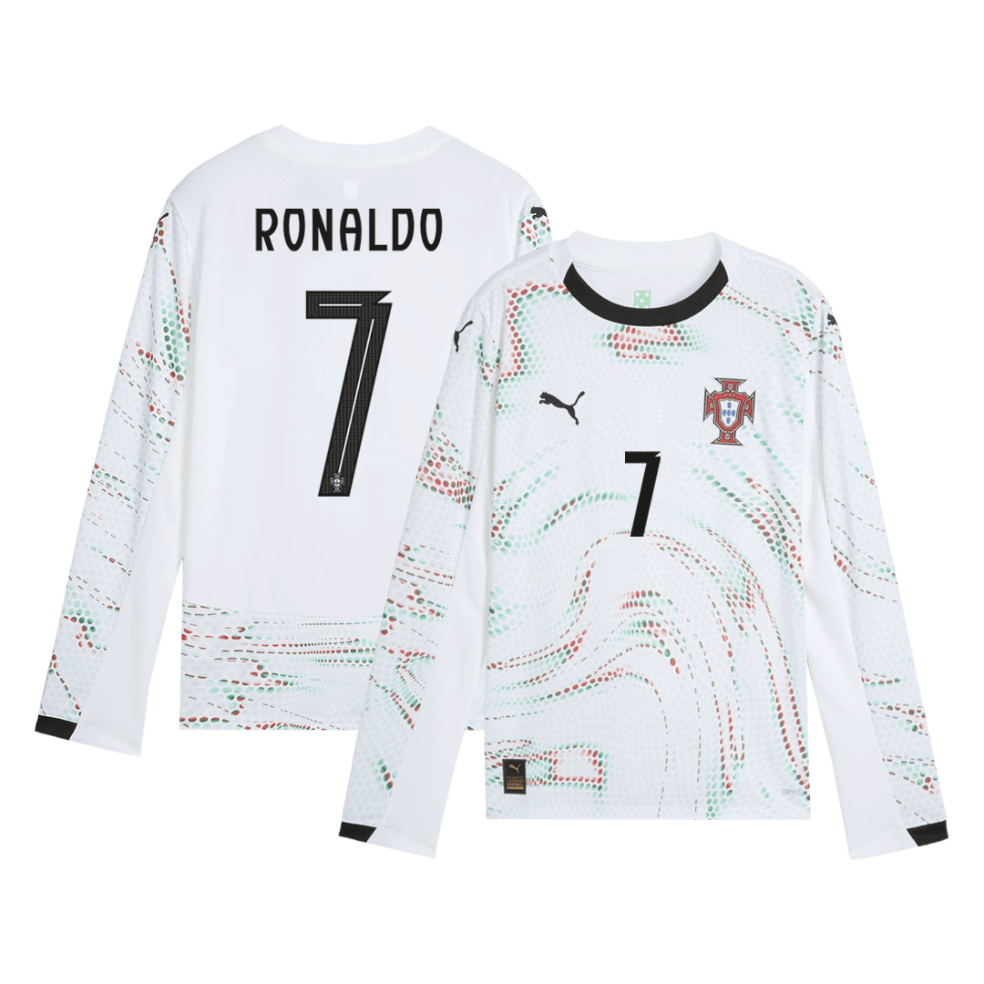 RONALDO #7 Portugal Extérieur Maillot Manches Longues 2025
