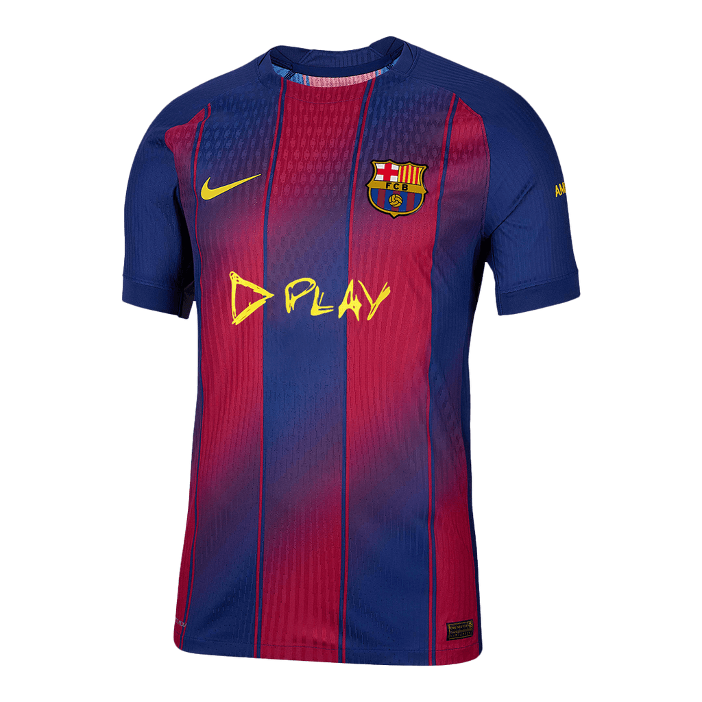 Barcelone Domicile Maillot 2025/26 Rouge et Bleu Joueur