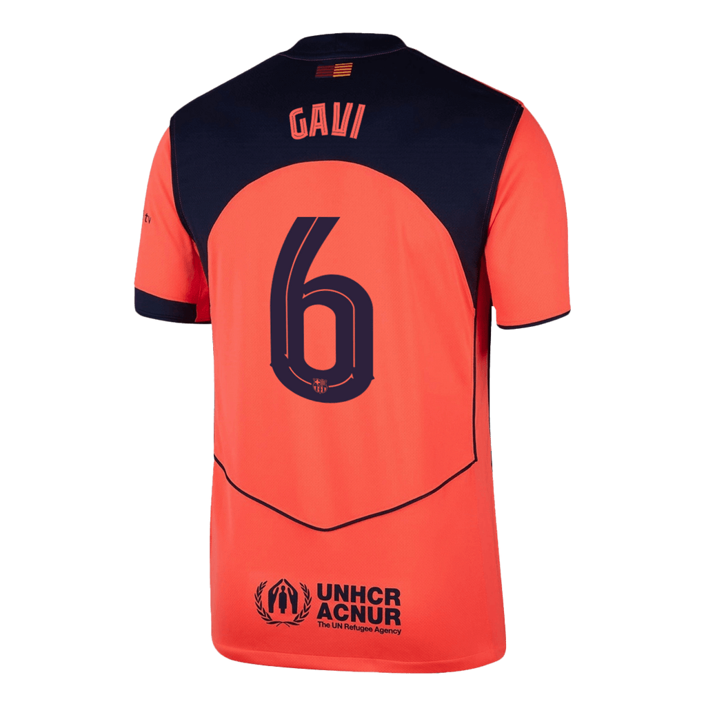 GAVI #6 Barcelone Third Maillot 2025/26 Orange - UCL