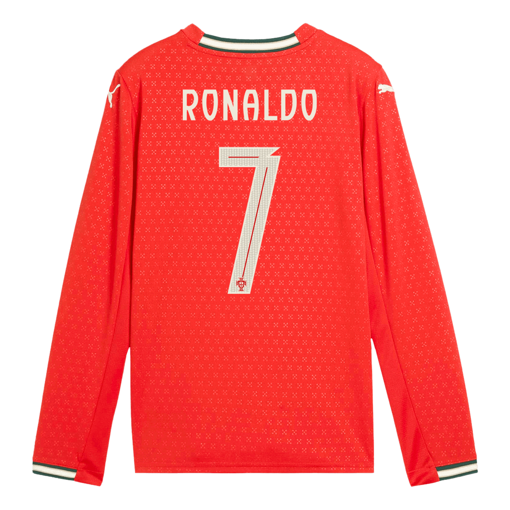 RONALDO #7 Portugal Domicile Maillot Manches Longues 2025