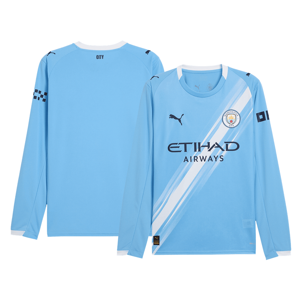 Manchester City Domicile Maillot Manches Longues 2025/26 Grande Taille