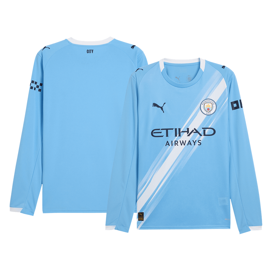 Manchester City Domicile Maillot Manches Longues 2025/26 Grande Taille