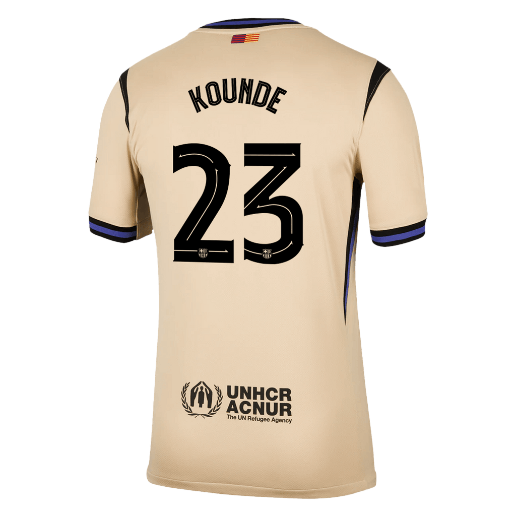 KOUNDE #23 Barcelone Extérieur Maillot 2025/26 Jaune - UCL
