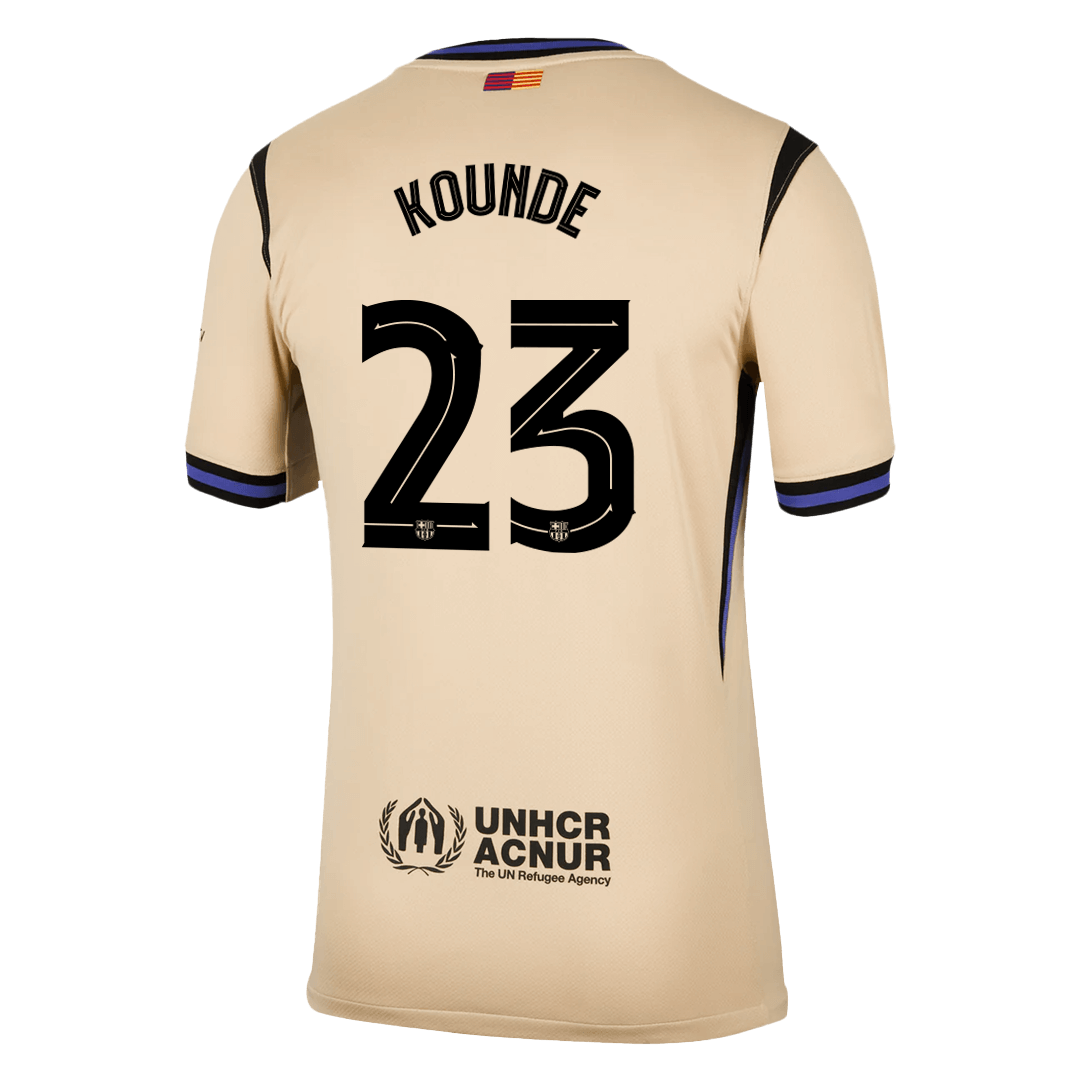 KOUNDE #23 Barcelone Extérieur Maillot 2025/26 Jaune - UCL