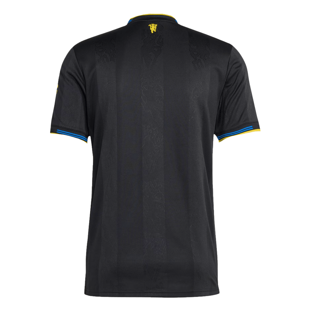 Manchester United Third Maillot 2025/26 Noir Authentique Grande Taille