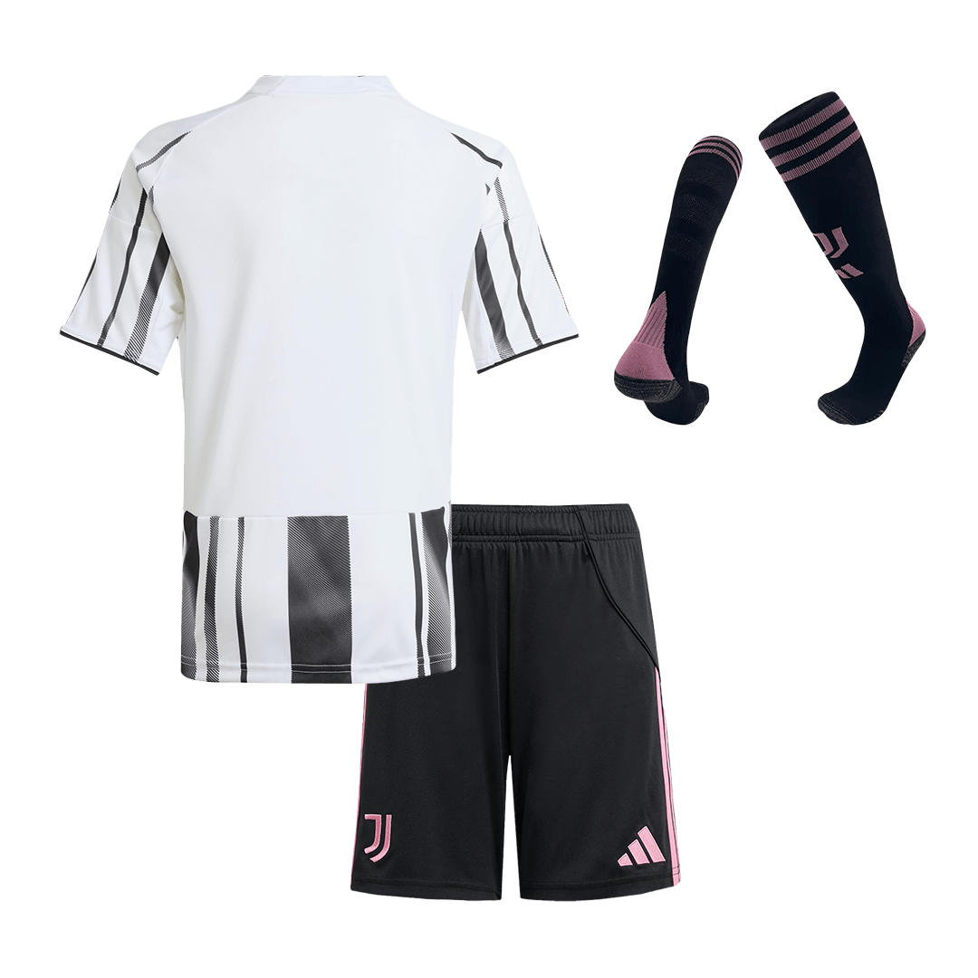 Juventus Domicile Maillot Kit 2025/26 Enfant Black&White