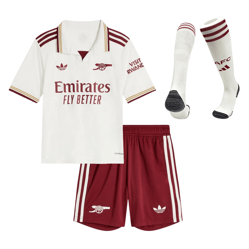 Arsenal Third Maillot Kit 2025/26 Enfant Blanc