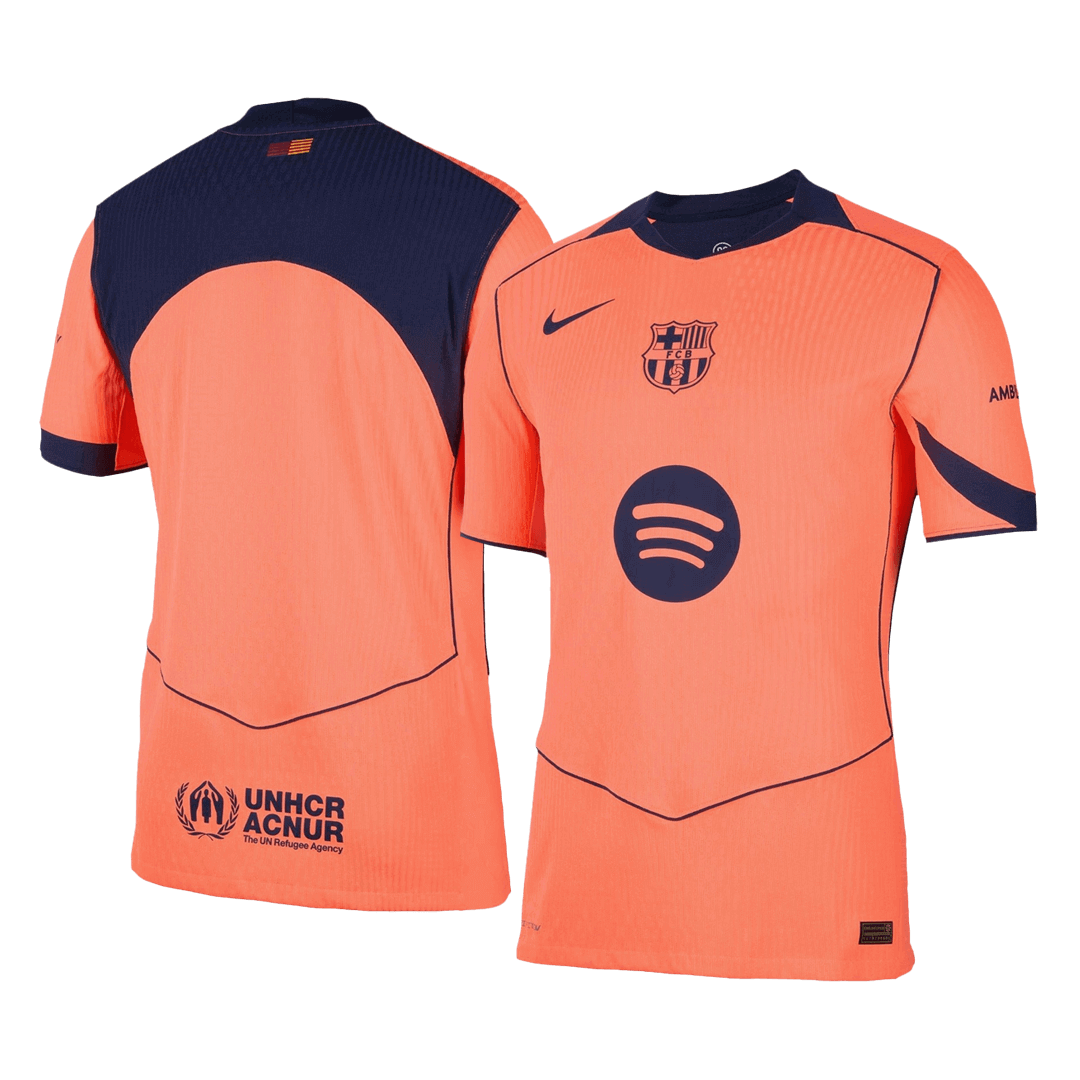 Barcelone Third Maillot 2025/26 Orange Authentique