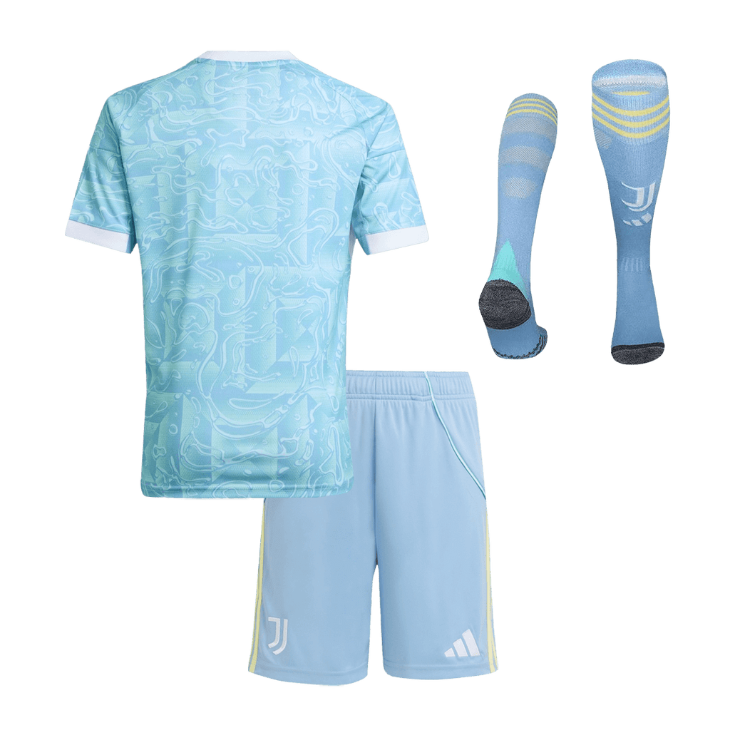 Juventus Extérieur Maillot Kit 2025/26 Enfant Bleu