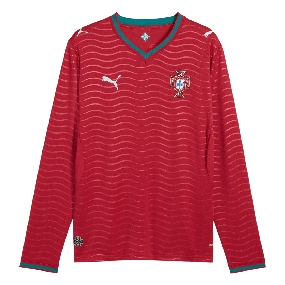 Portugal Domicile Maillot Manches Longues - Coupe du Monde 2026 Rouge
