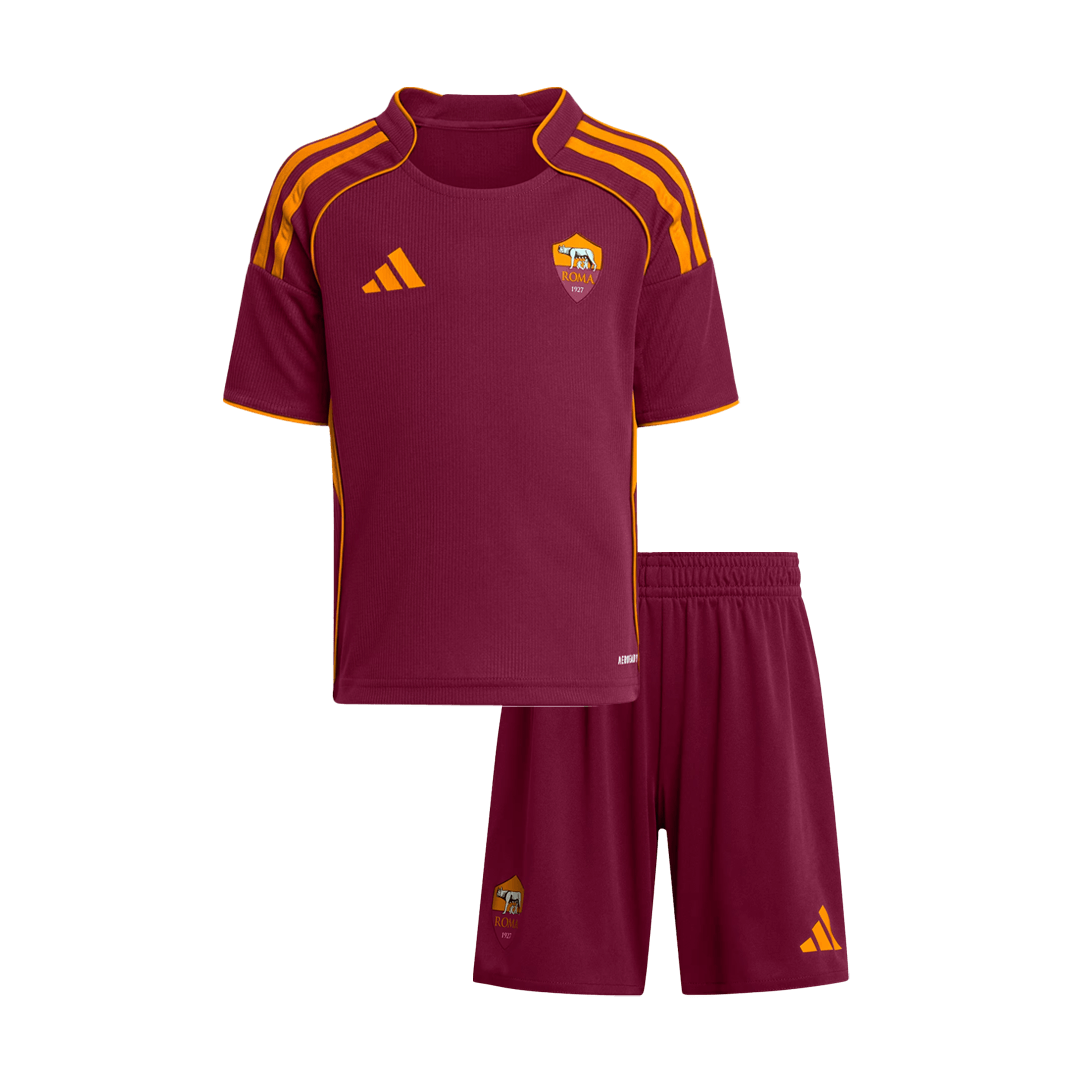 Roma Domicile Maillot Kit 2025/26 Junior Rouge