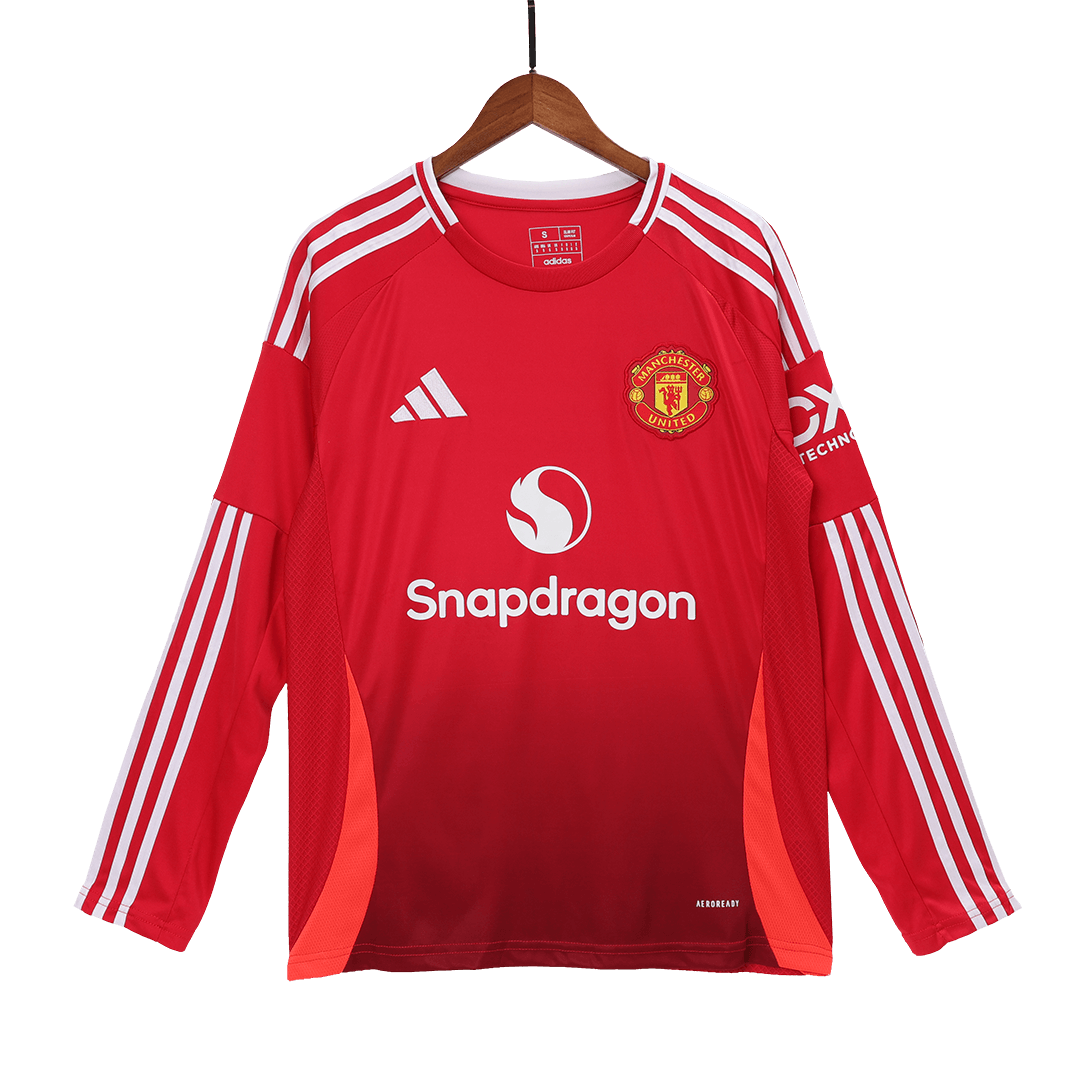 Manchester United Domicile Maillot Manches Longues 2024/25 Grande Taille