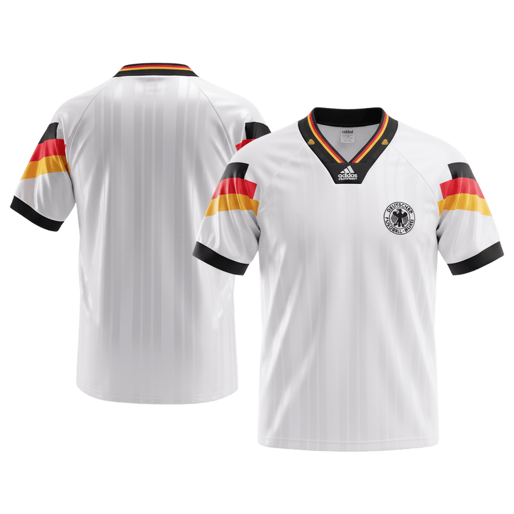 Retro Allemagne Domicile Maillot 1992 Blanc