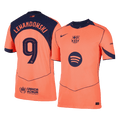 LEWANDOWSKI #9 Barcelone Third Maillot 2025/26 Orange Authentique - UCL