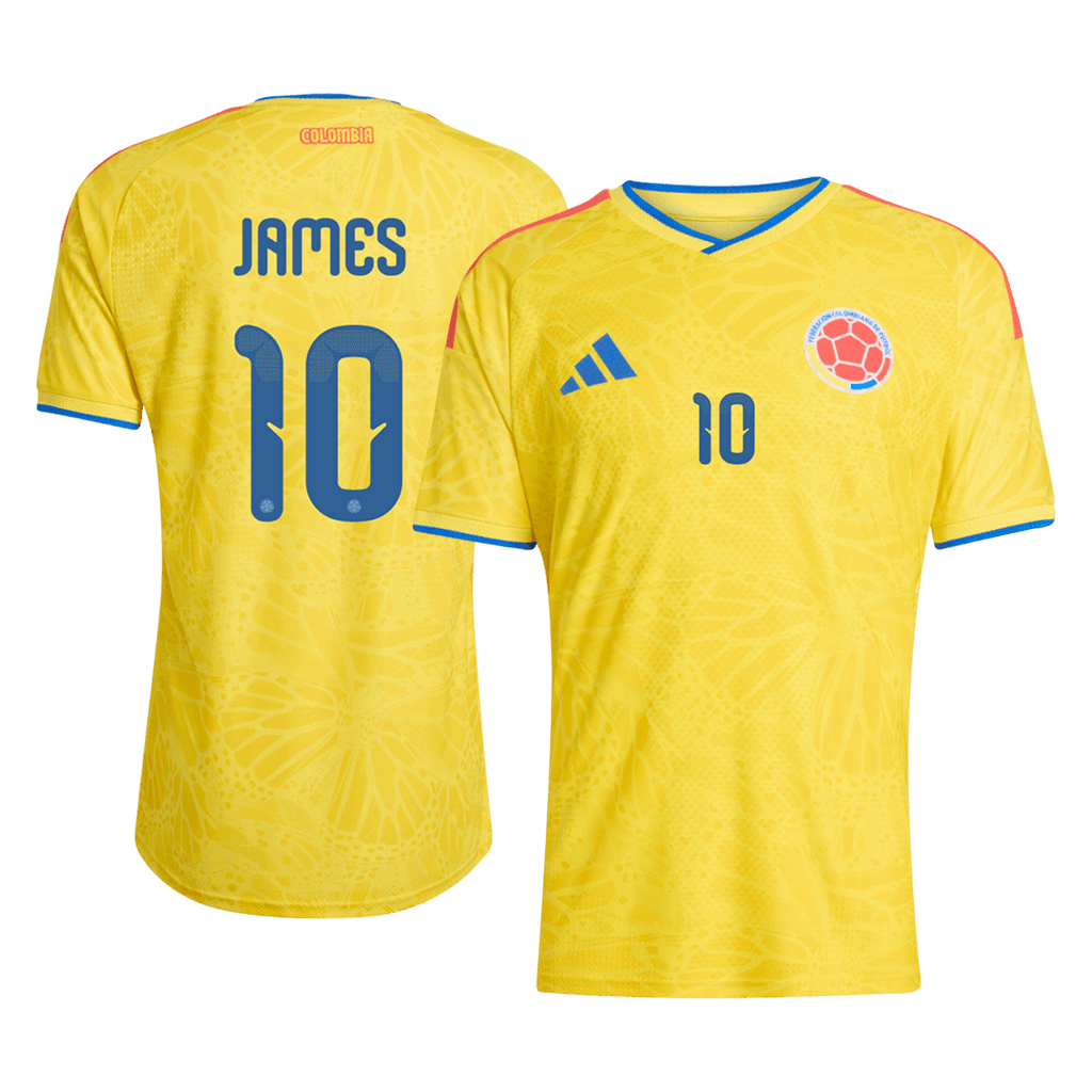 JAMES #10 Colombie Domicile Maillot Coupe du Monde 2026 Jaune Joueur
