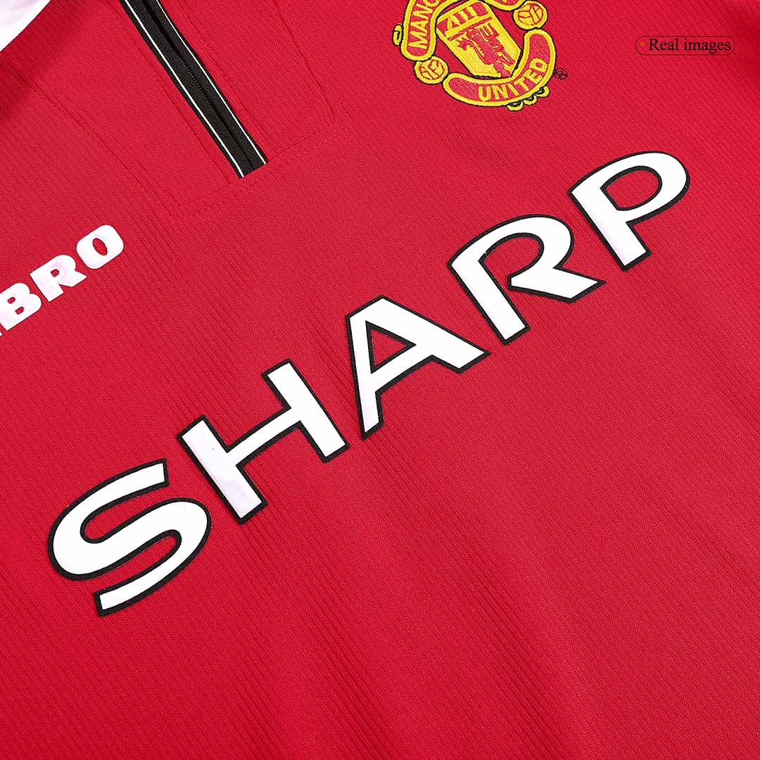 Retro Manchester United Domicile Maillot Manches Longues 1998/99