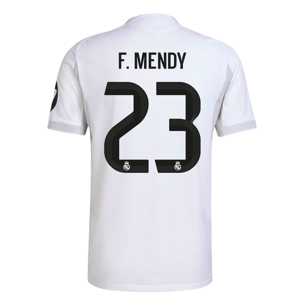 F.MENDY #23 Real Madrid Domicile Maillot 2025/26 Blanc Authentique