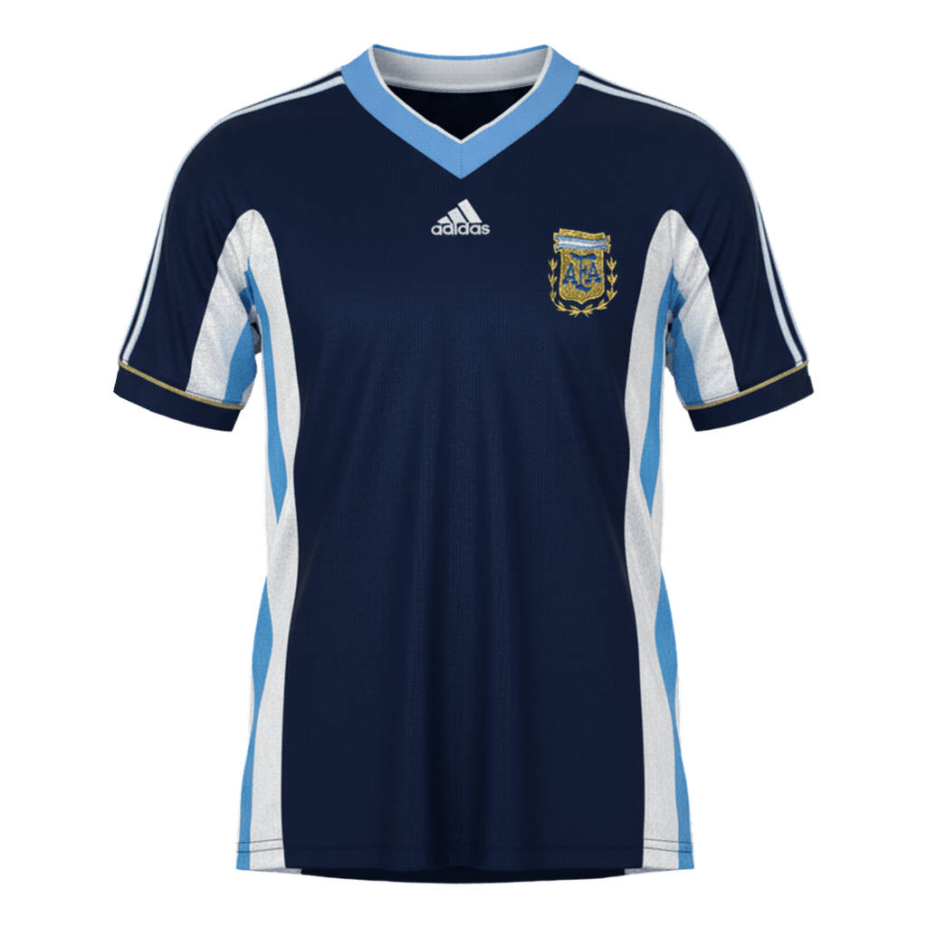Retro Argentine Extérieur Maillot 1998 Bleu marine