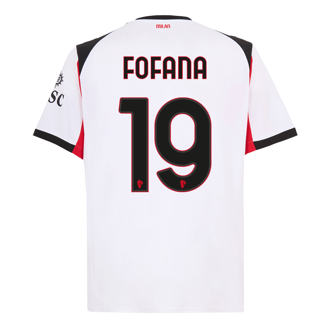 FOFANA #19 AC Milan Extérieur Maillot 2025/26 Blanc