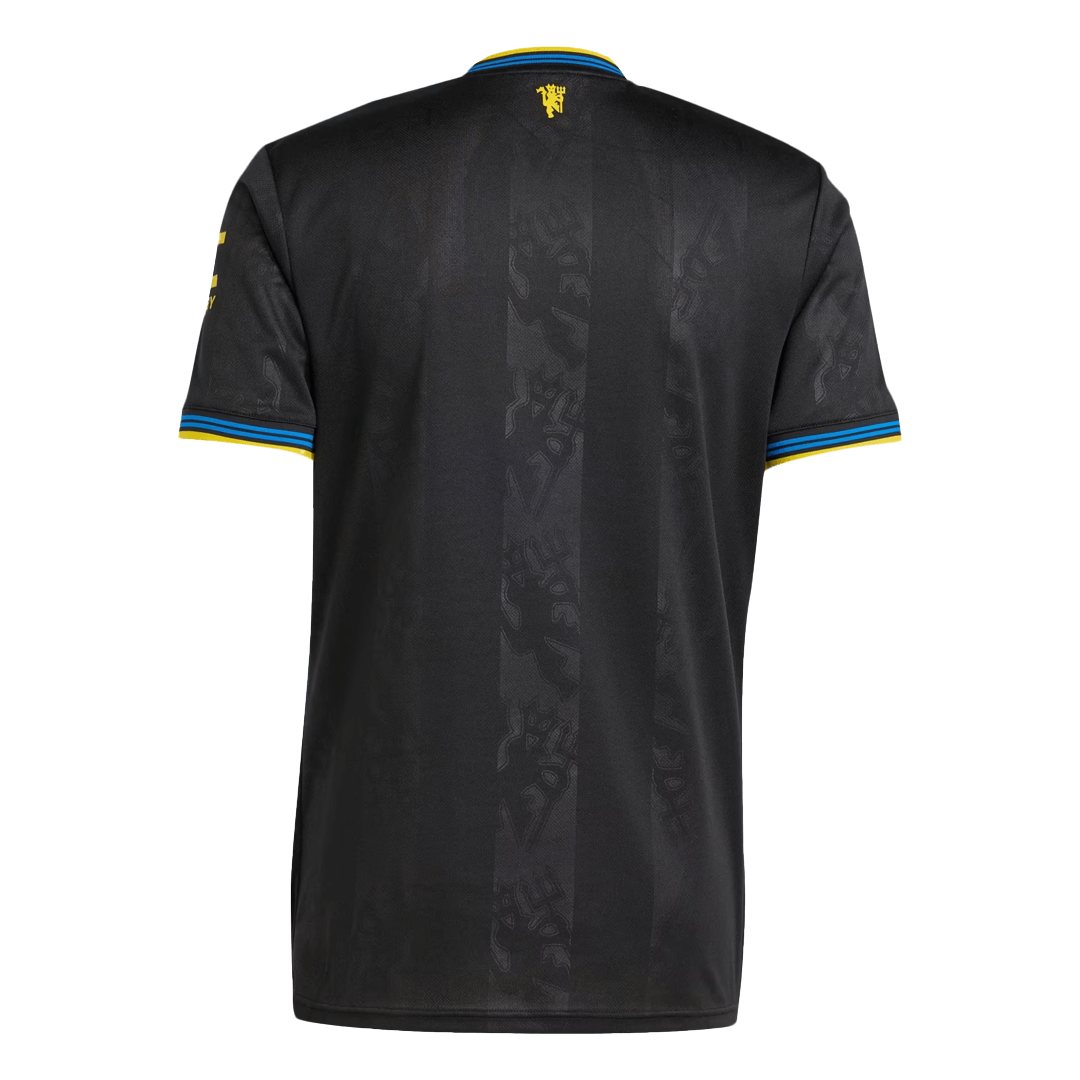 Manchester United Third Maillot 2025/26 Noir Grande Taille