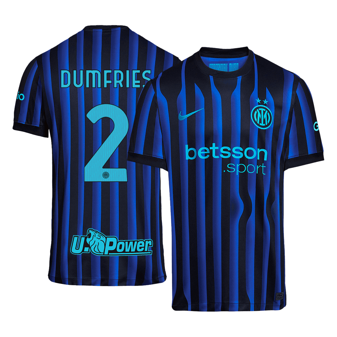 DUMFRIES #2 Inter Milan Domicile Maillot 2025/26 Blue&Black