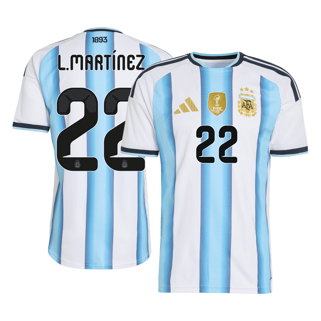 L.MARTÍNEZ #22 Argentine Domicile Maillot Coupe du Monde 2026 Blue&White Joueur