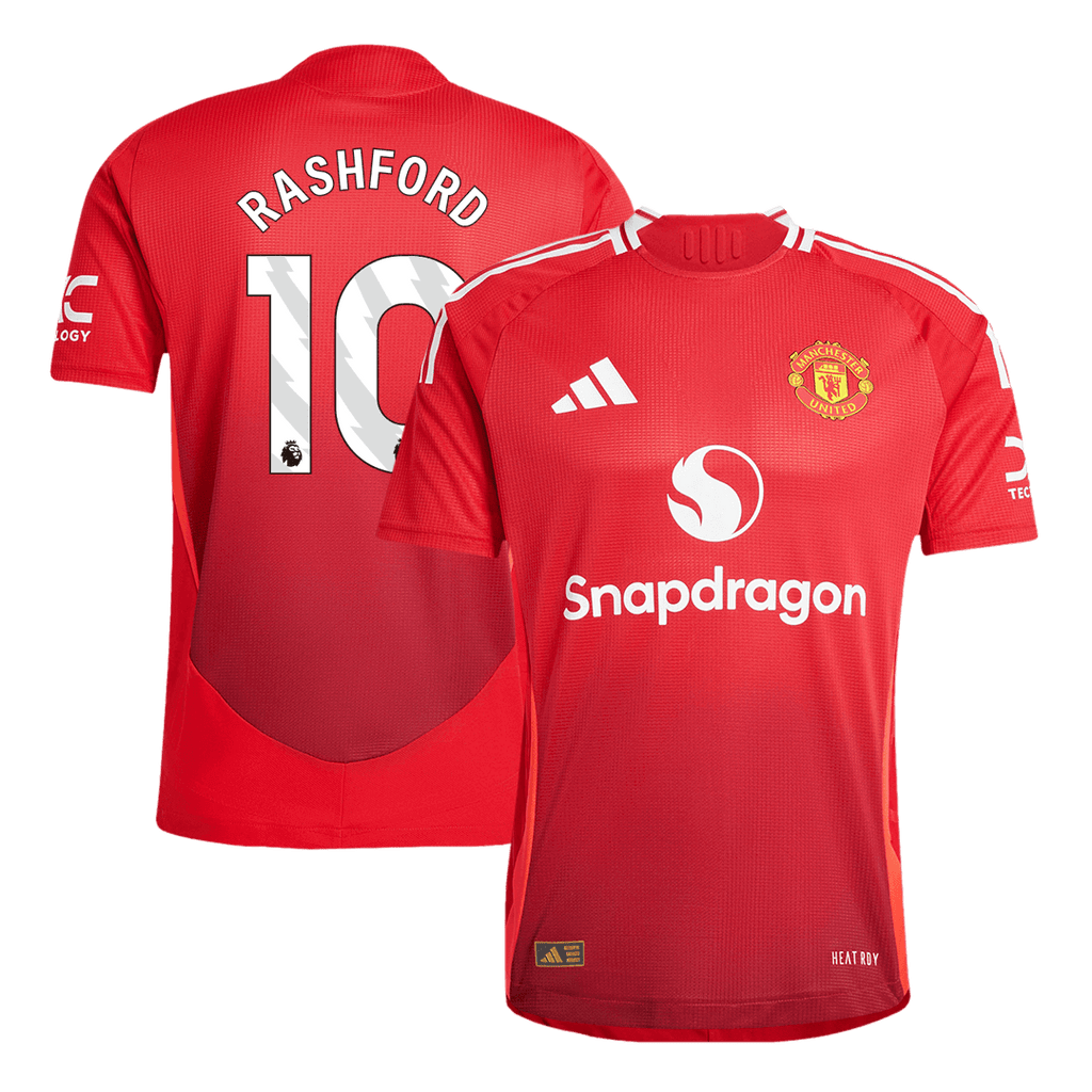 RASHFORD #10 Manchester United Domicile Maillot 2024/25 Authentique