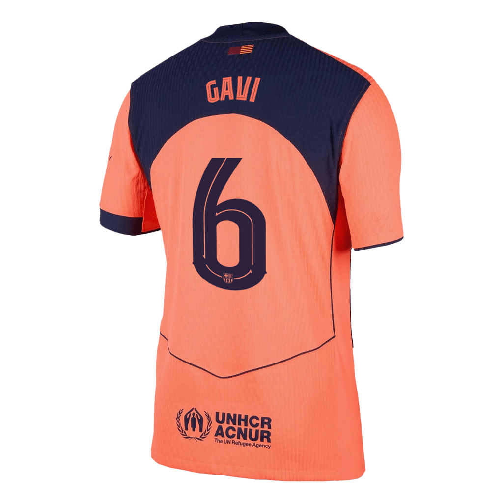 GAVI #6 Barcelone Third Maillot 2025/26 Orange Authentique - UCL