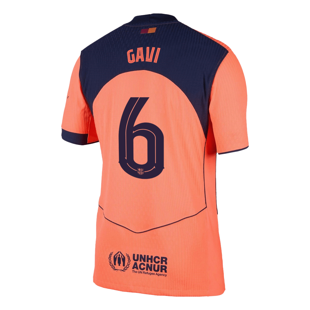 GAVI #6 Barcelone Third Maillot 2025/26 Orange Authentique - UCL