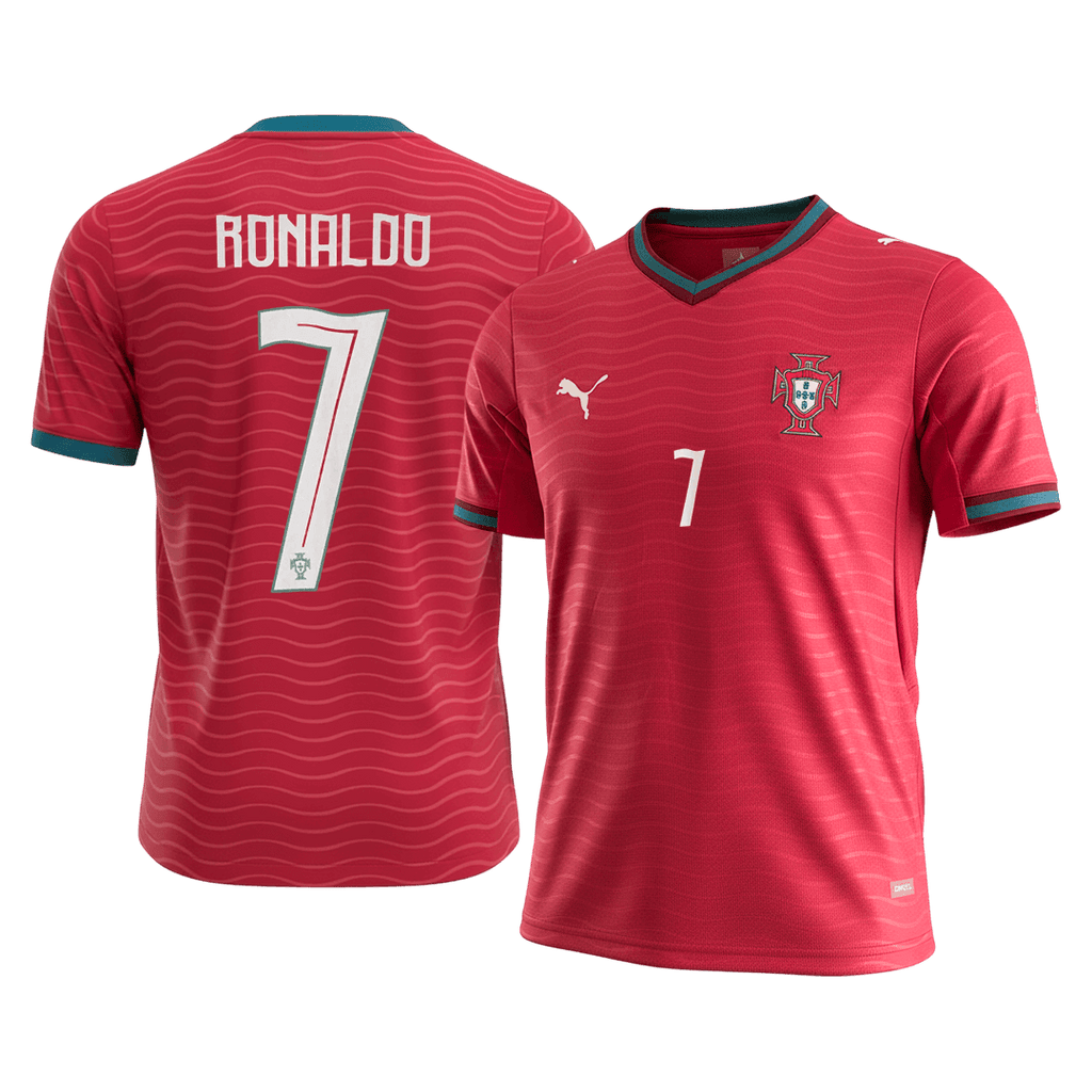 RONALDO #7 Portugal Domicile Maillot Coupe du Monde 2026 Rouge