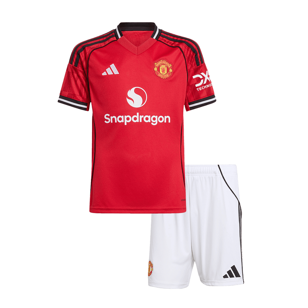 Manchester United Domicile Maillot Kit 2025/26 Enfant