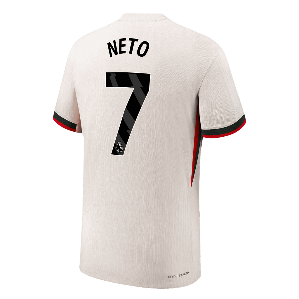 NETO #7 Chelsea Extérieur Maillot 2025/26 Blanc Authentique