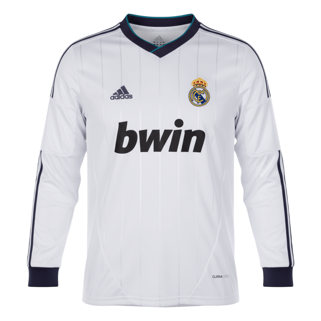 Retro Real Madrid Domicile Maillot Manches Longues 2012/13 Blanc