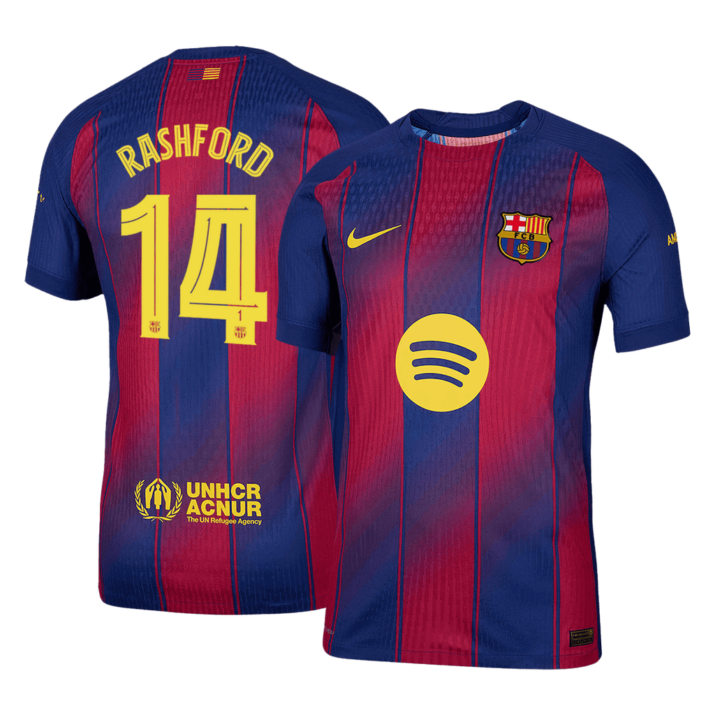 RASHFORD #14 Barcelone Domicile Maillot 2025/26 Authentique - UCL