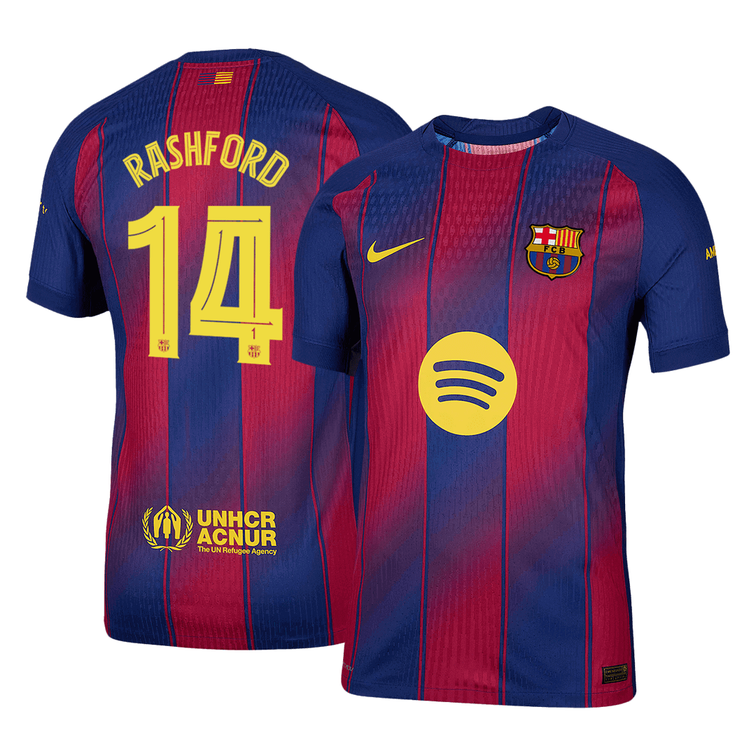 RASHFORD #14 Barcelone Domicile Maillot 2025/26 Authentique - UCL