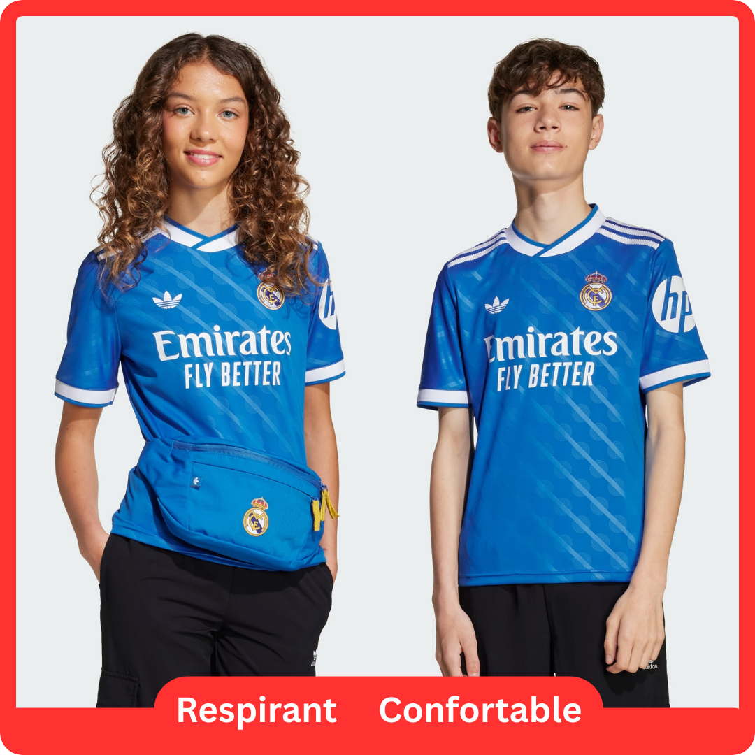 Real Madrid Third Maillot Kit 2025/26 Junior Bleu
