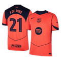 F.DE JONG #21 Barcelone Third Maillot 2025/26 Orange - UCL