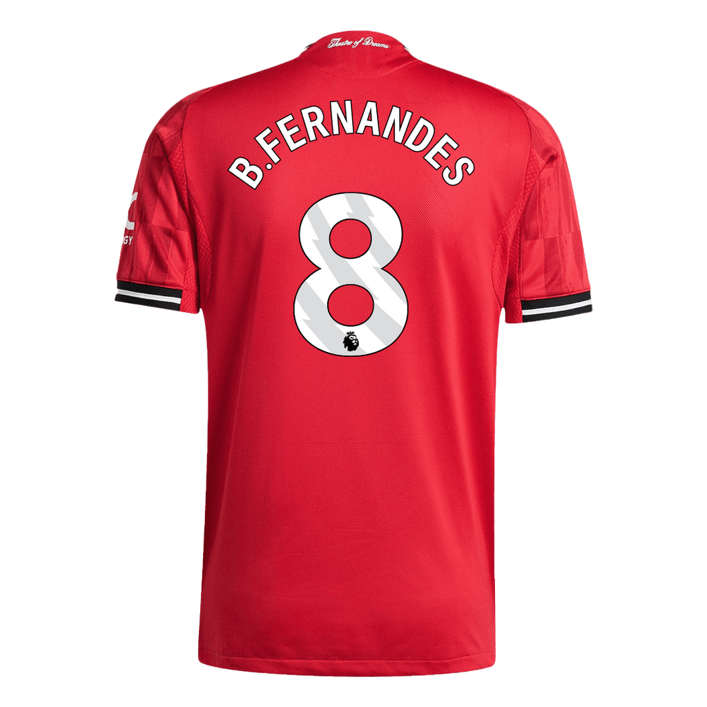 B.FERNANDES #8 Manchester United Home Shirt 2025/26 Authentic