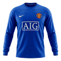 Retro Manchester United Third Maillot Manches Longues 2008/09 Bleu