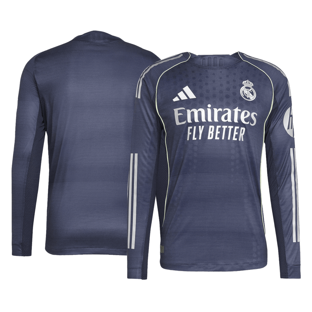 Real Madrid Extérieur Maillot Manches Longues 2025/26 Bleu marine