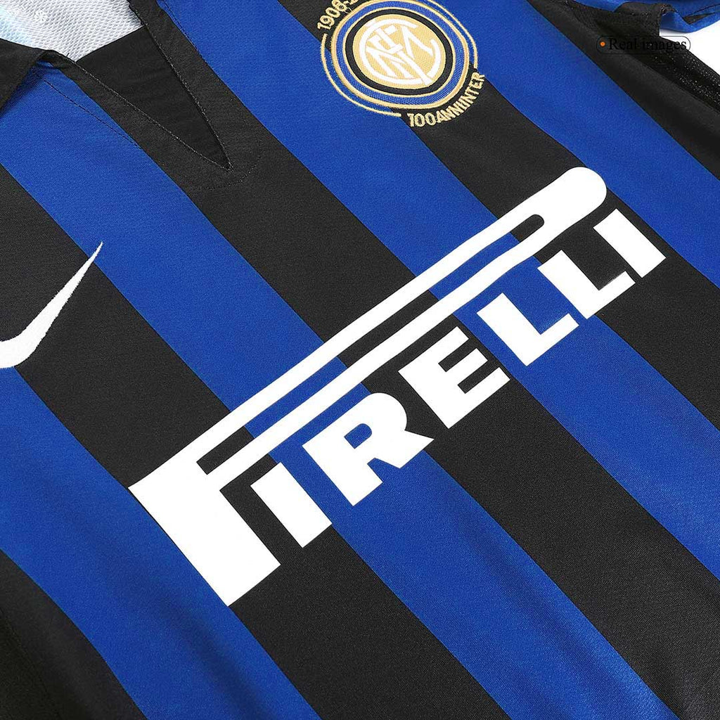 Retro Inter Milan Domicile Maillot 2007/08 - 100th Anniversaire