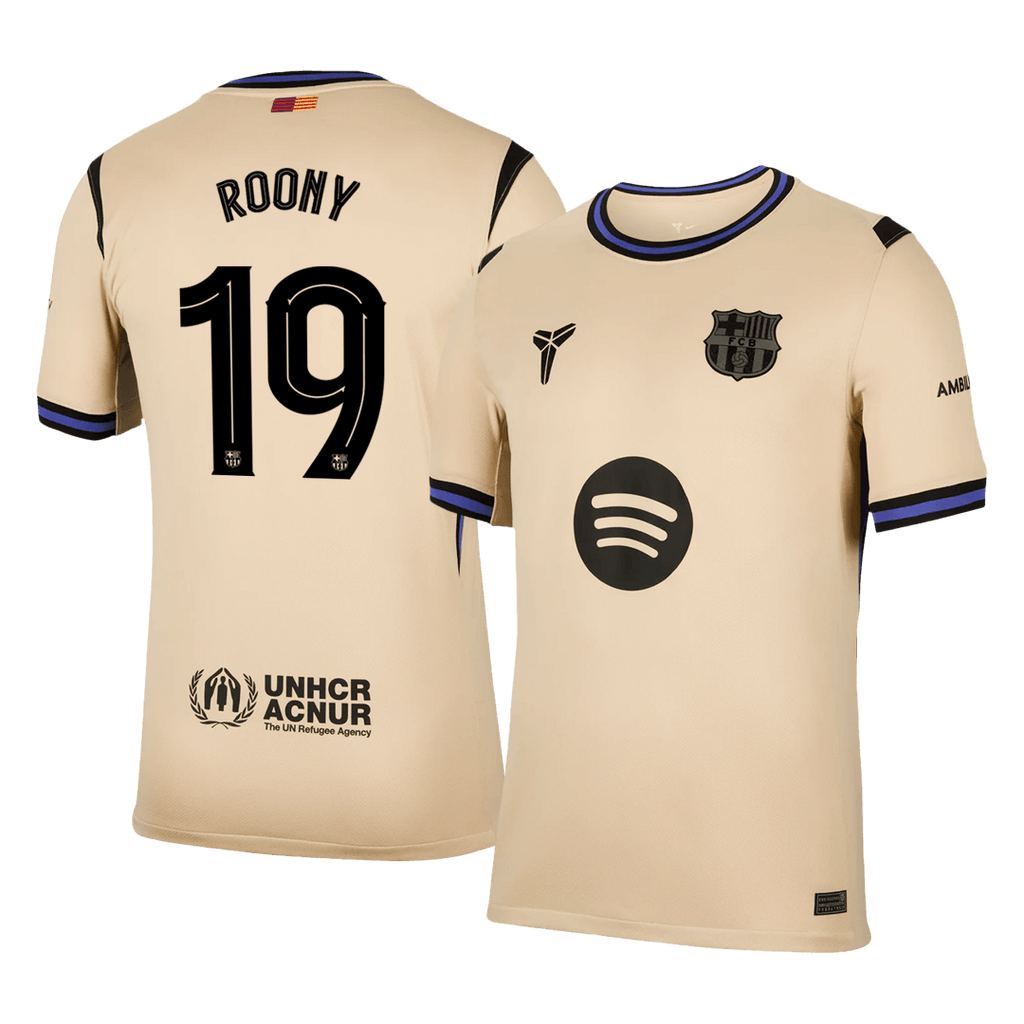 ROONY #19 Barcelone Extérieur Maillot 2025/26 Jaune - UCL