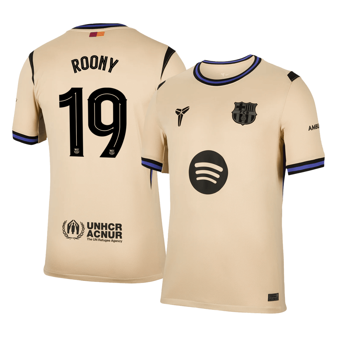 ROONY #19 Barcelone Extérieur Maillot 2025/26 Jaune - UCL