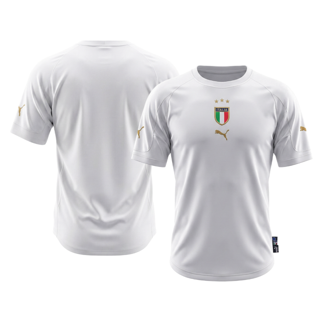 Retro Italie Extérieur Maillot 2004 Blanc