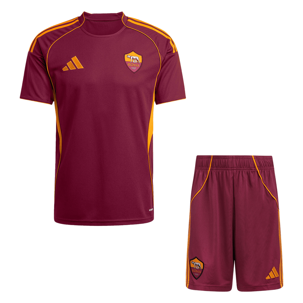 Roma Domicile Maillot Kit Adulte 2025/26 Rouge