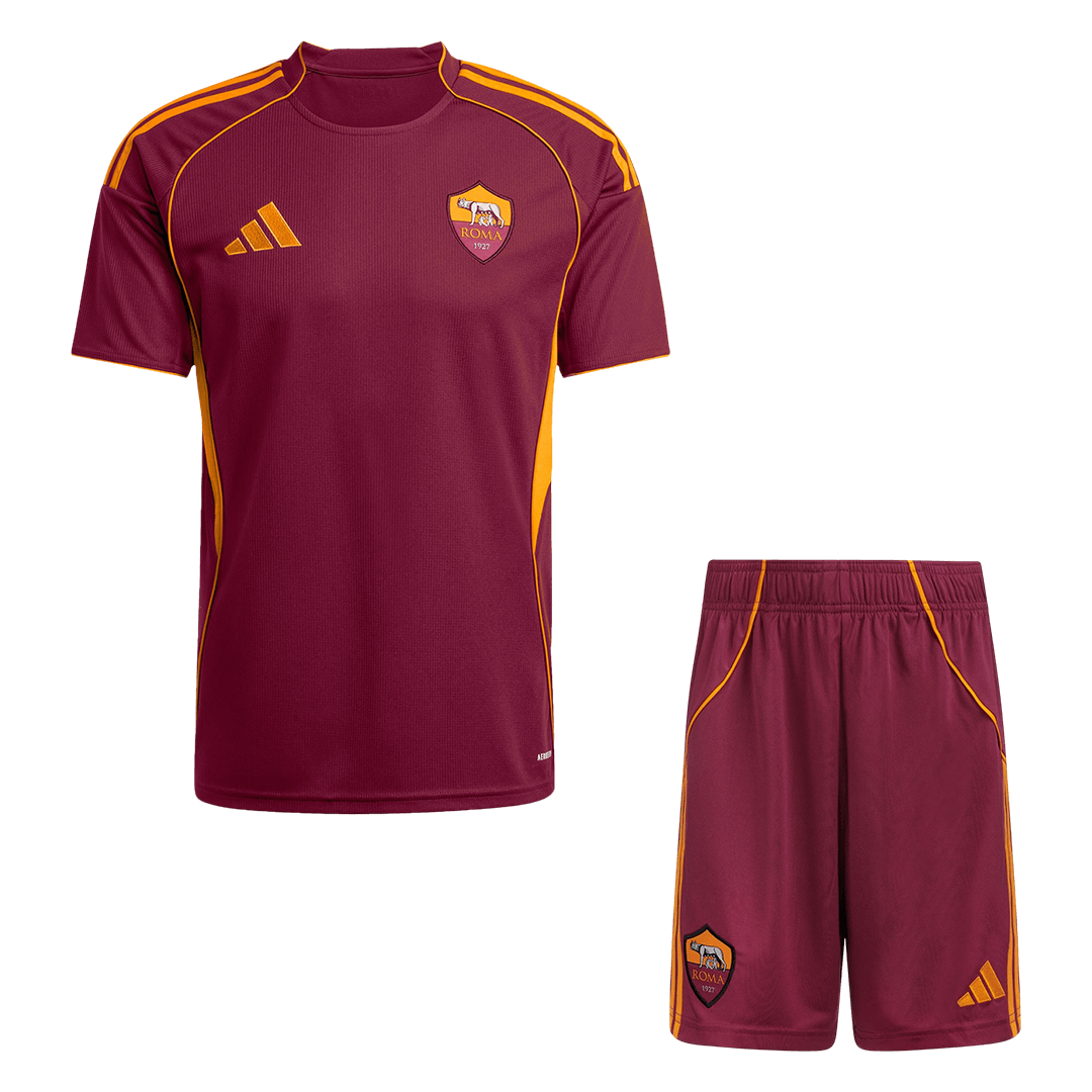 Roma Domicile Maillot Kit Adulte 2025/26 Rouge