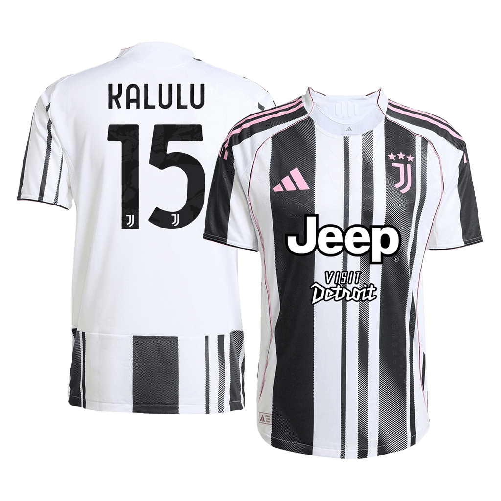 KALULU #15 Juventus Domicile Maillot 2025/26 Black&White Authentique
