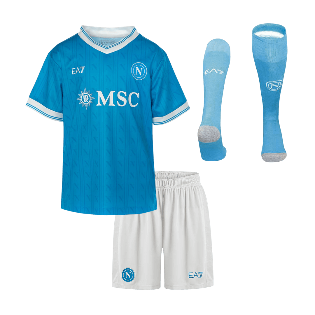 Naples Domicile Maillot Kit 2025/26 Enfant Bleu