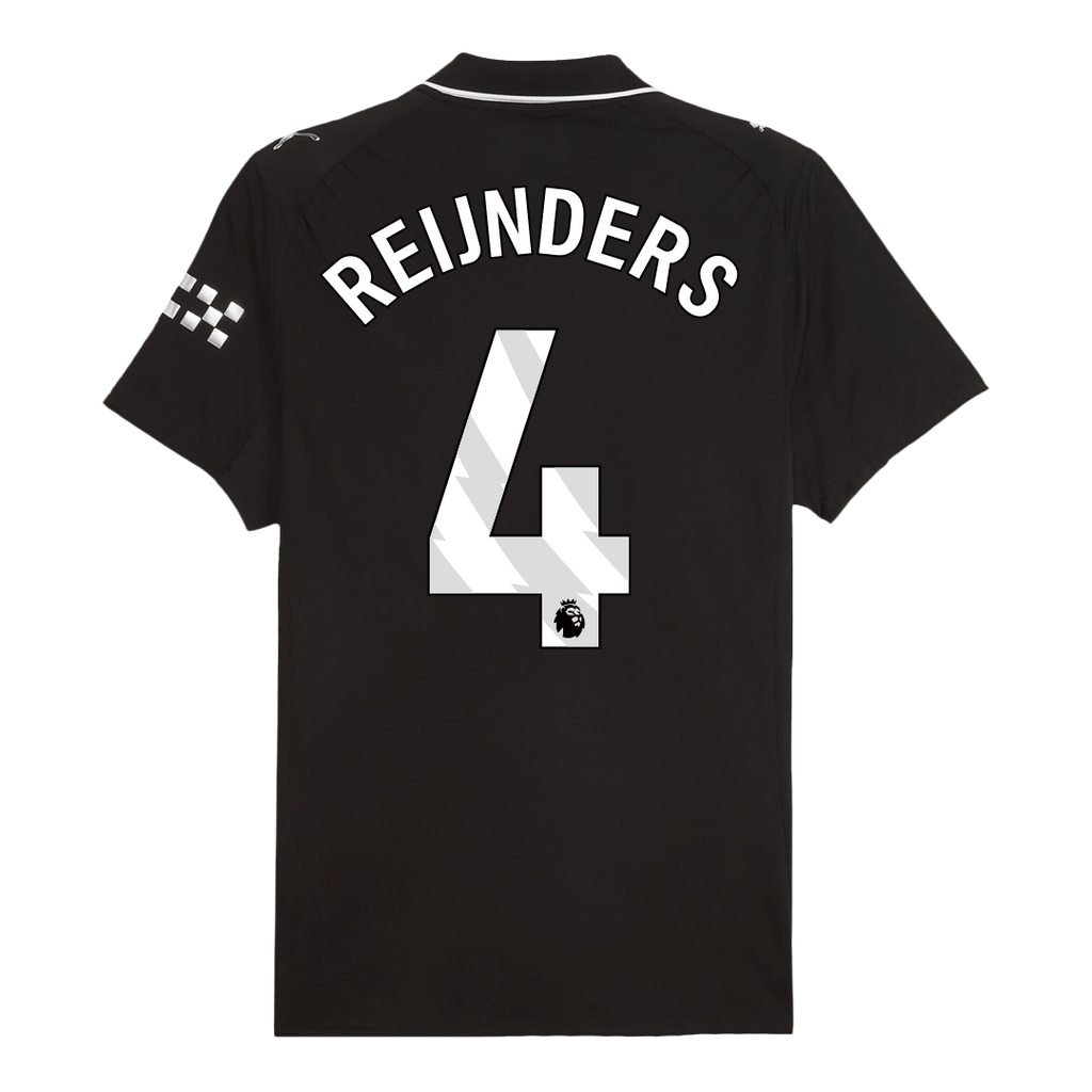 REIJNDERS #4 Manchester City Extérieur Maillot 2025/26 Noir Joueur