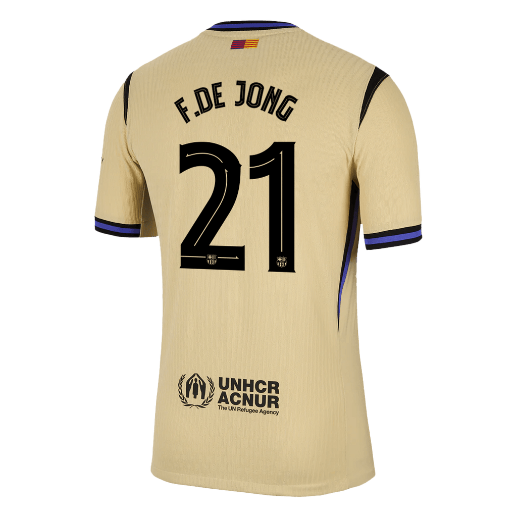 F.DE JONG #21 Barcelone Extérieur Maillot 2025/26 Authentique - UCL